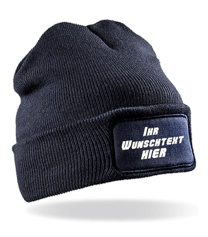 Beanie_Muetze_Navy_personalisiert