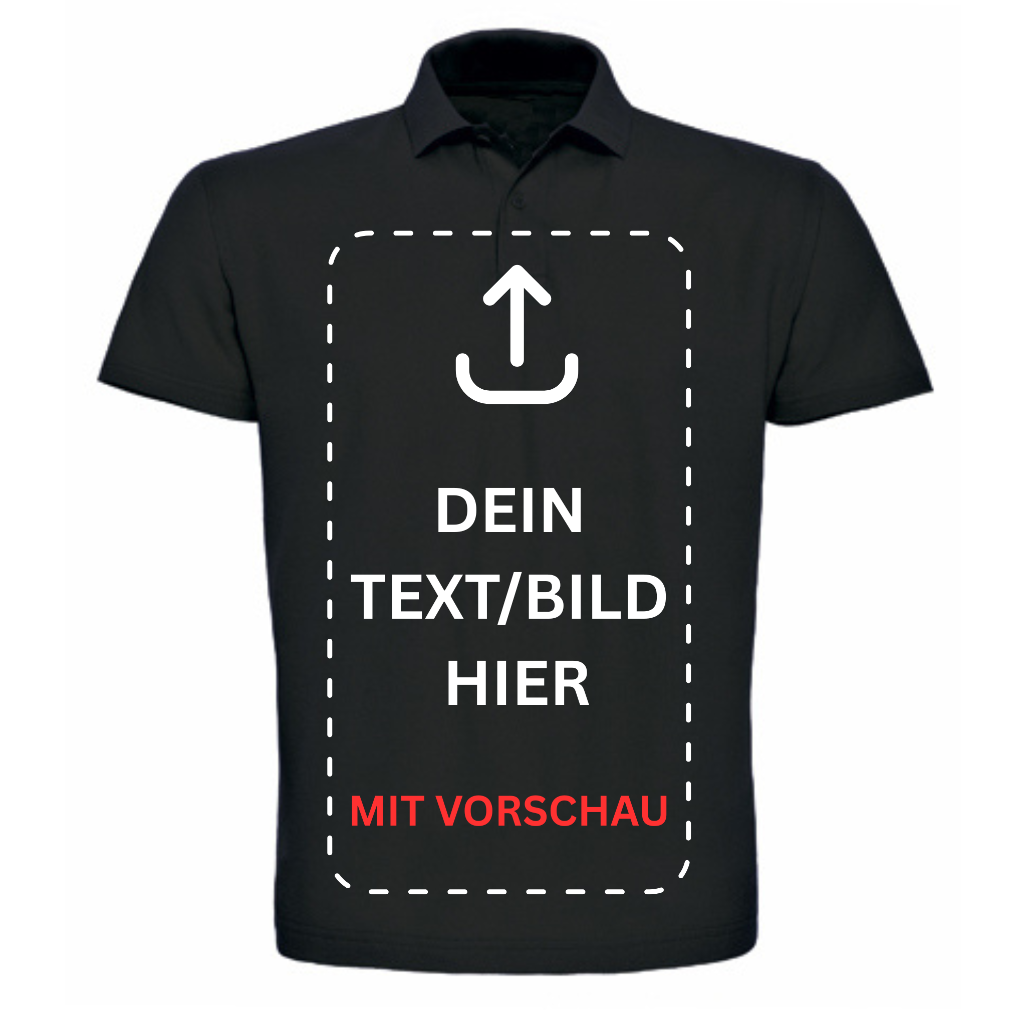 Personalisiertes Polo Shirt mit Text & Wunschbild | Unisex - DaliDesign