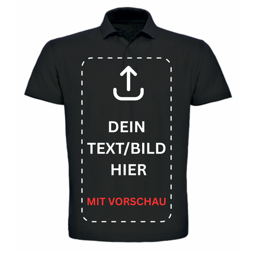 Personalisiertes Polo Shirt mit Text & Wunschbild | Unisex - DaliDesign
