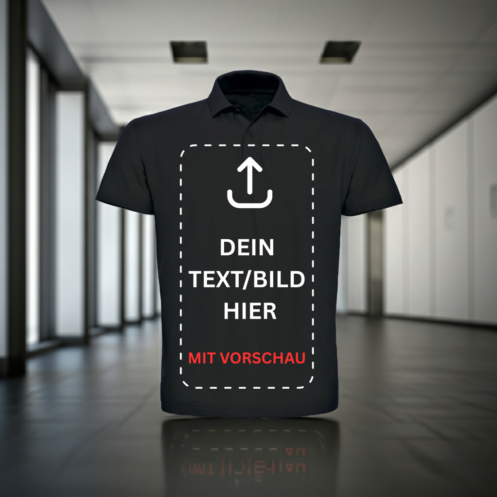 Personalisiertes Polo Shirt mit Text & Wunschbild | Unisex