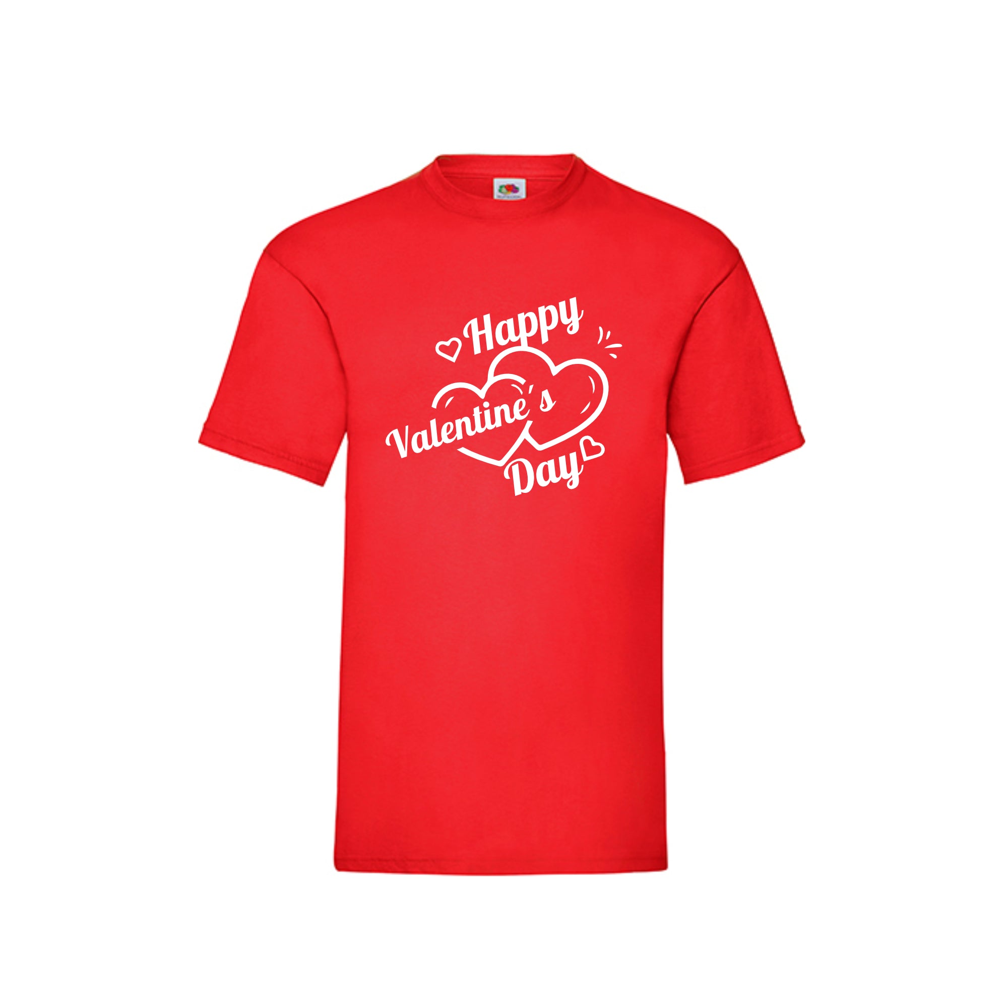 Happy Valentine´s Day T-Shirt weiss rot schwarz - Geschenk Valentinstag - DaliDesign