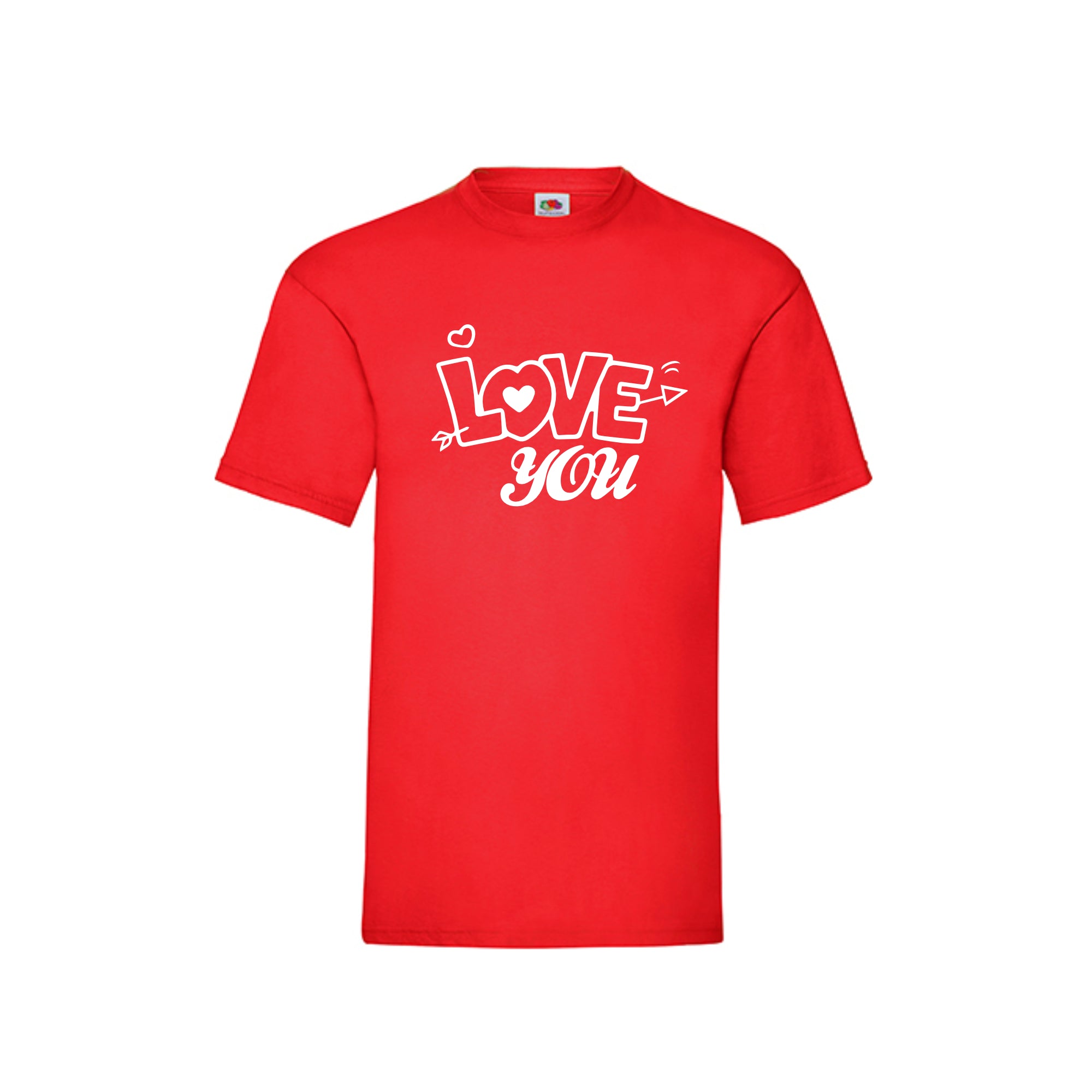 Love You Valentinstag T-Shirt weiss rot schwarz - Geschenk Valentine Day - DaliDesign