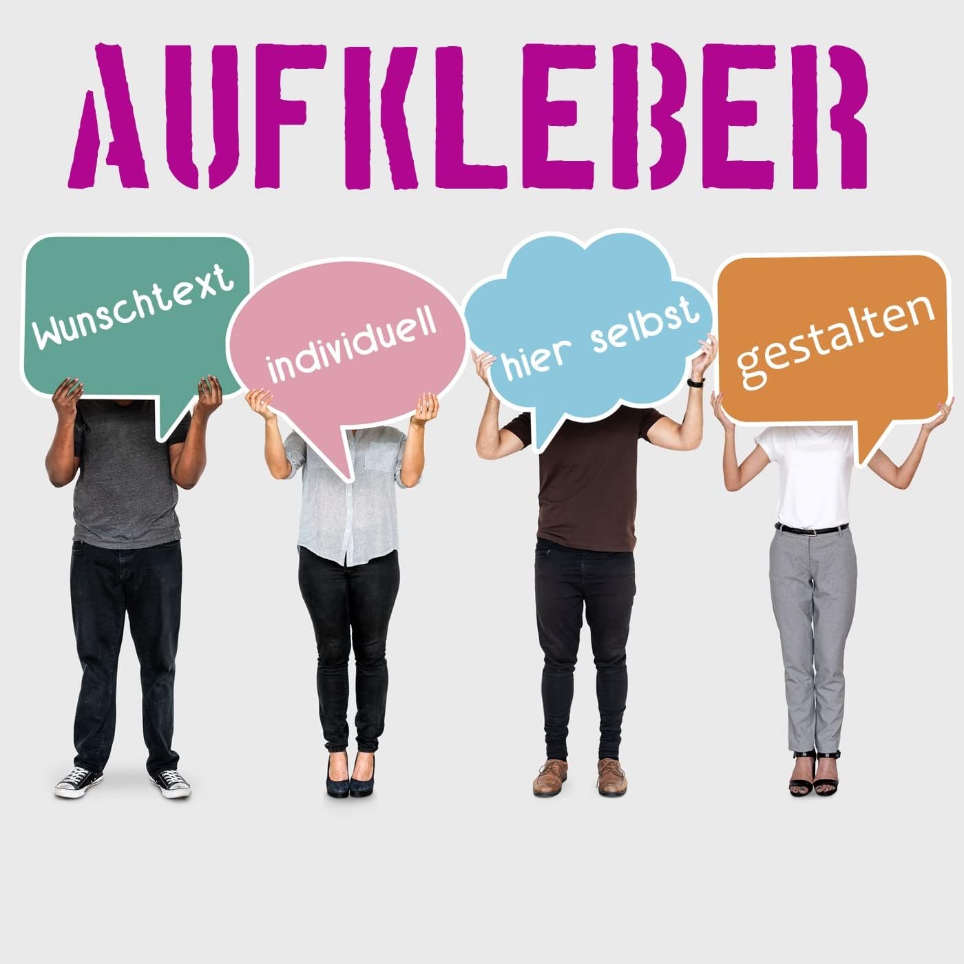 Wunschaufkleber selbst gestalten ab 10cm bis 150cm - DaliDesign