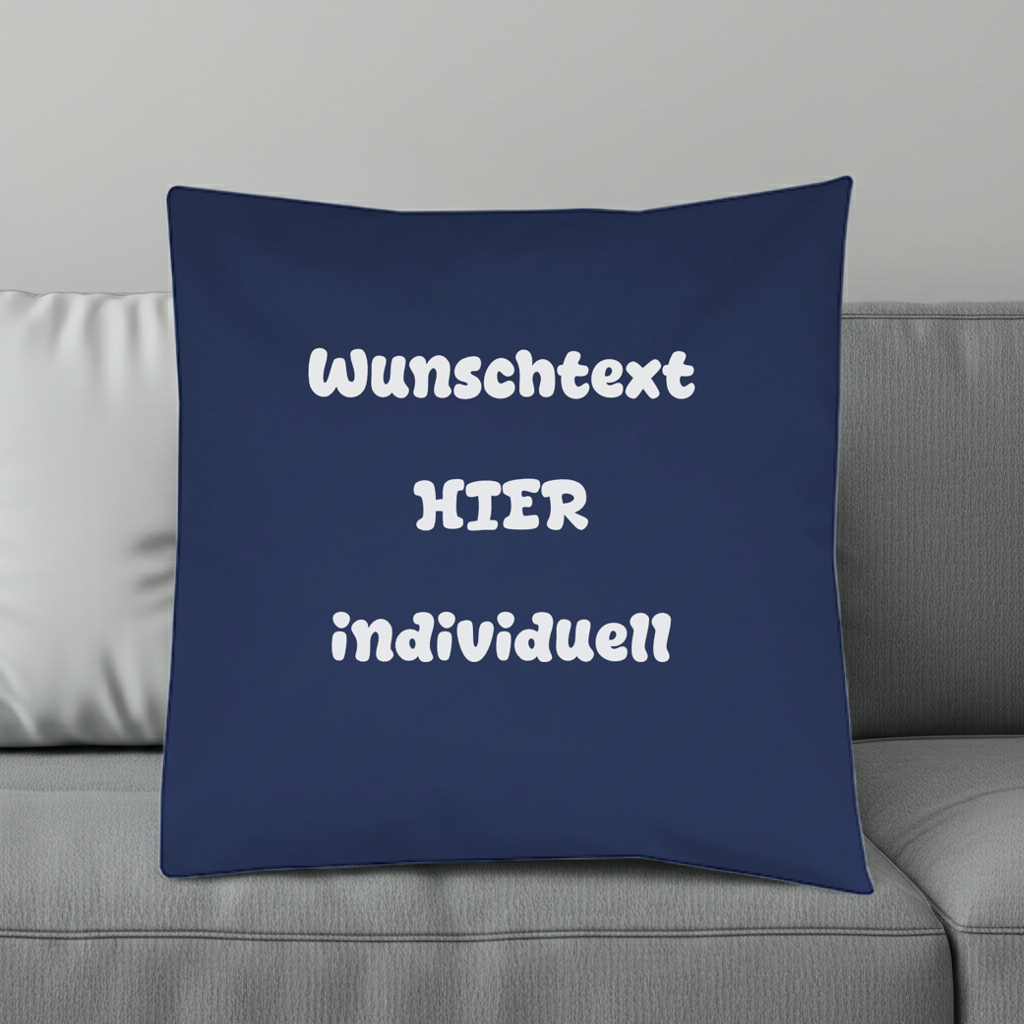 Personalisierter Kopfkissenbezug – Wunschtext | Dekokissen 40x40cm