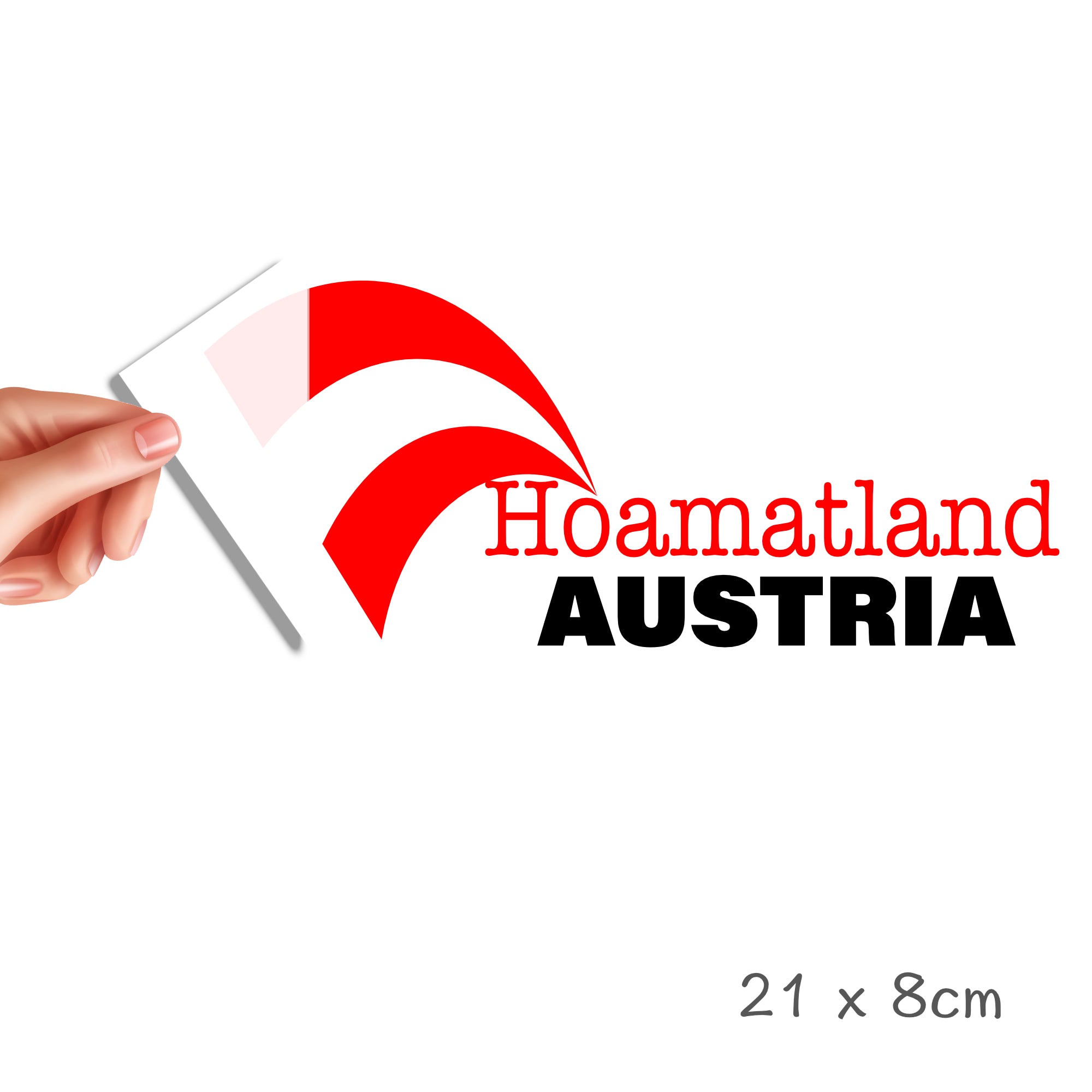 Hoamatland Austria Aufkleber rot schwarz | Sticker 21 x 8cm - DaliDesign