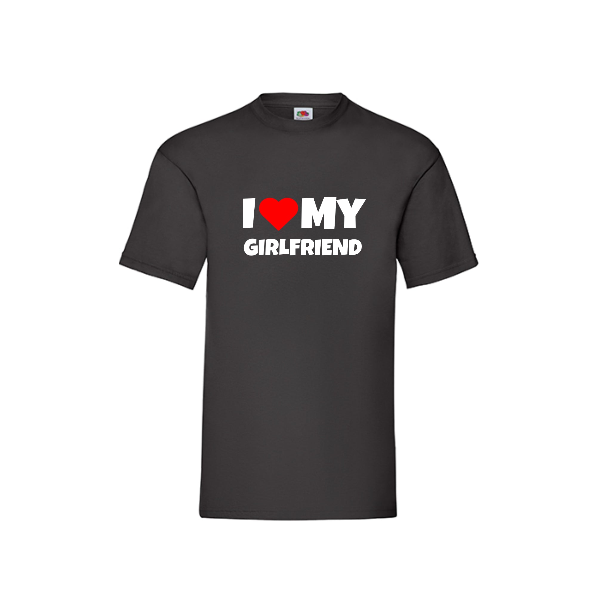 I love my girlfriend T-Shirt weiss rot schwarz - Geschenk Valentine Day - DaliDesign