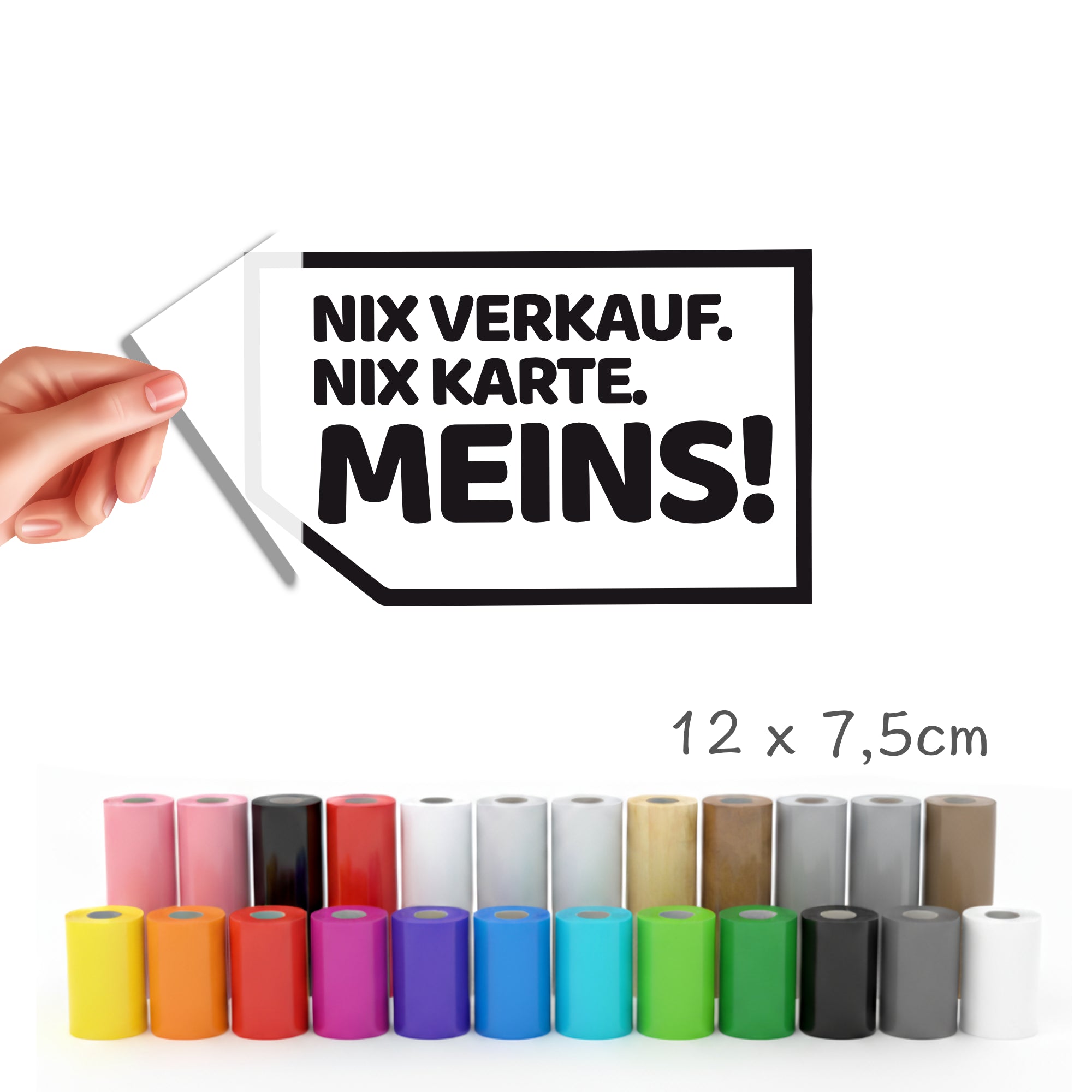 Nix verkauf. Nix Karte. MEINS! Spaßaufkleber | Fahrzeug 12 x 7,5cm - DaliDesign