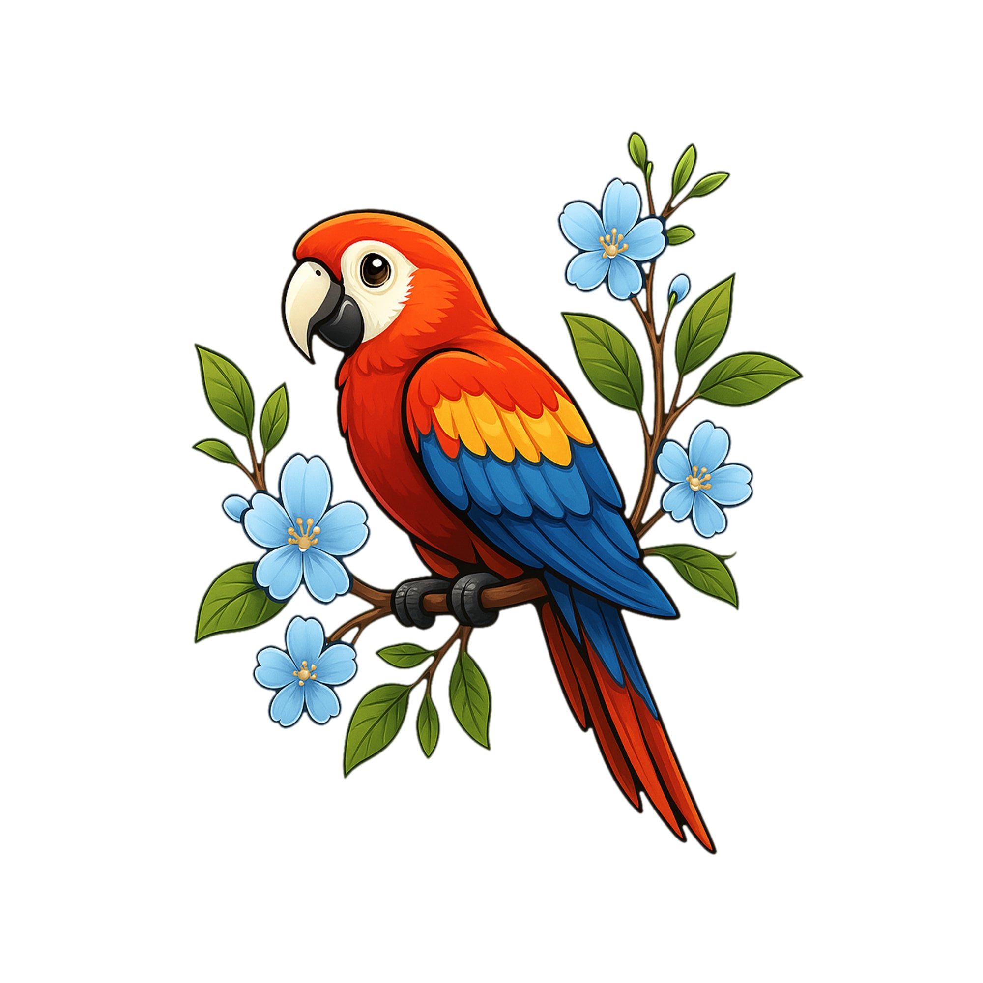 Sticker Papageienliebe Aufkleber Auto Vogel Sticker Tropen | UV-DTF Sticker 10cm - DaliDesign