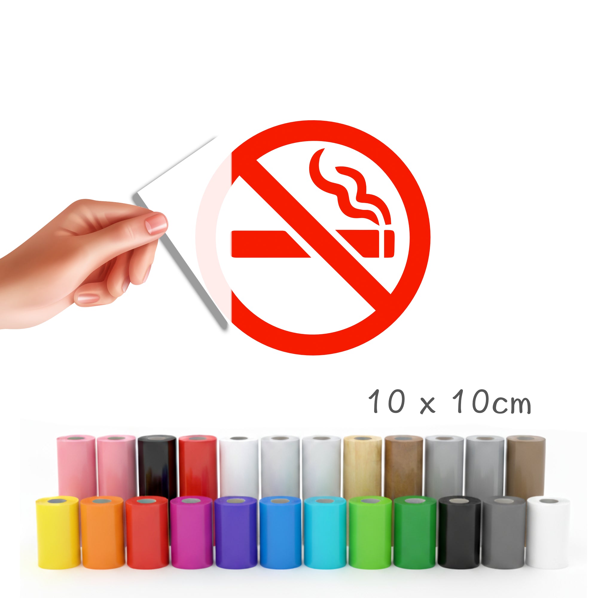 Rauchen verboten Aufkleber | Nichtraucher Hinweis 10cm - DaliDesign
