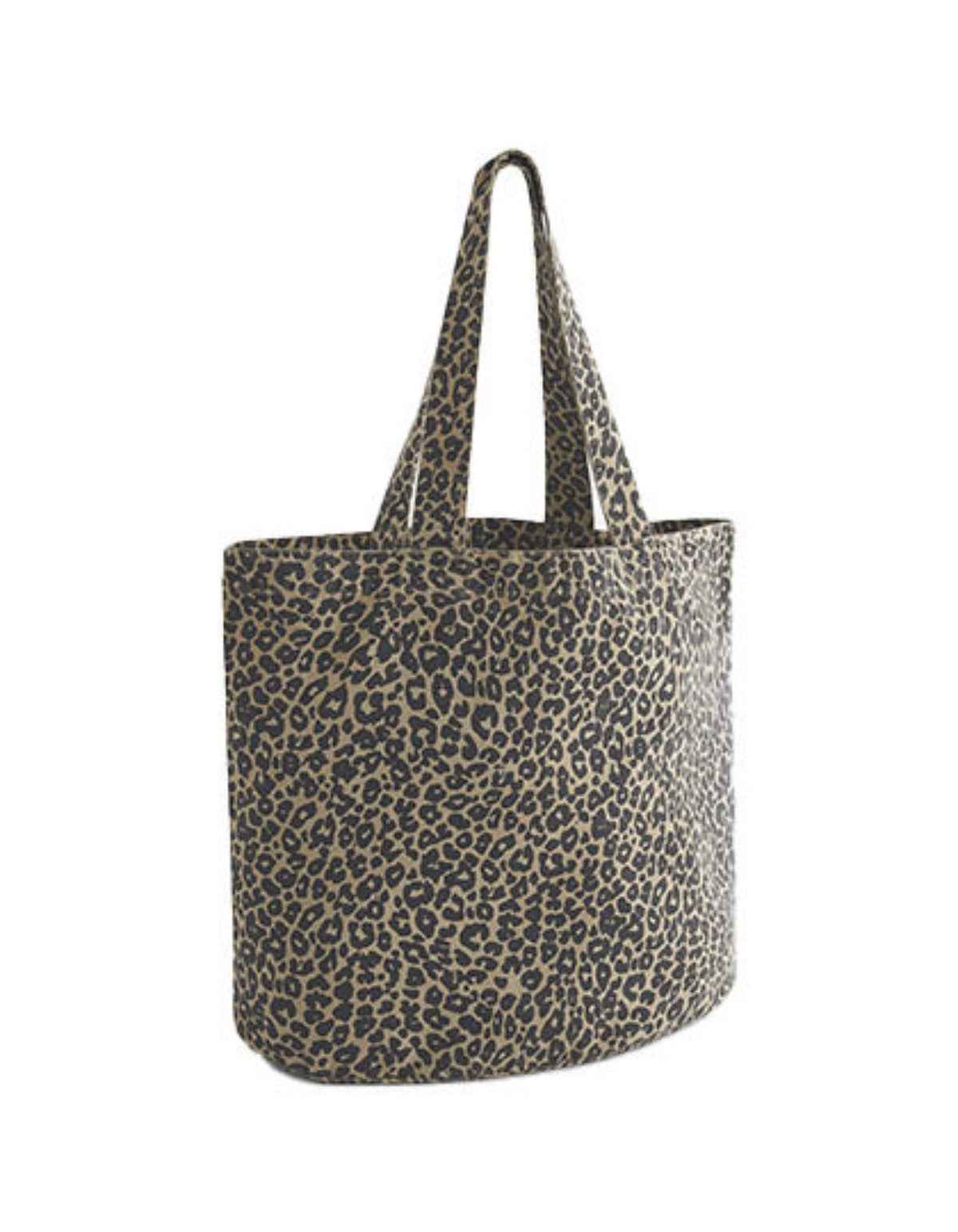 Leopard Print Canvas Shopper