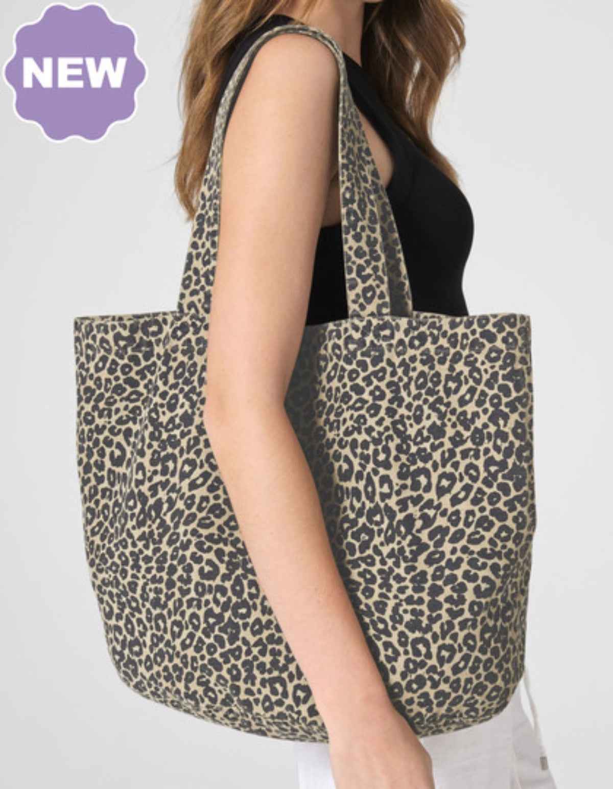 Leopard Print Canvas Shopper