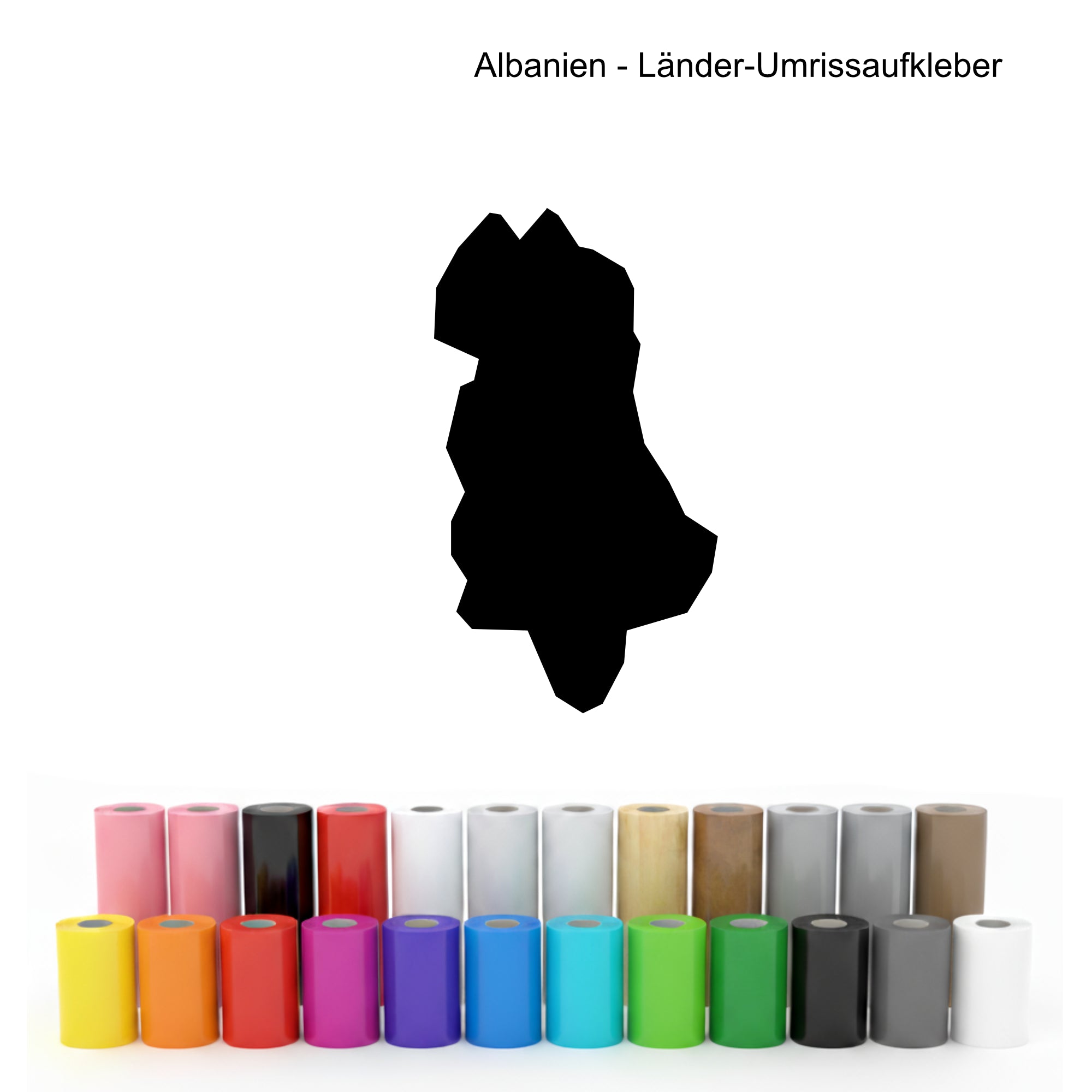 Länder-Umrissaufkleber – freistehender Plotaufkleber | 18cm groß - DaliDesign