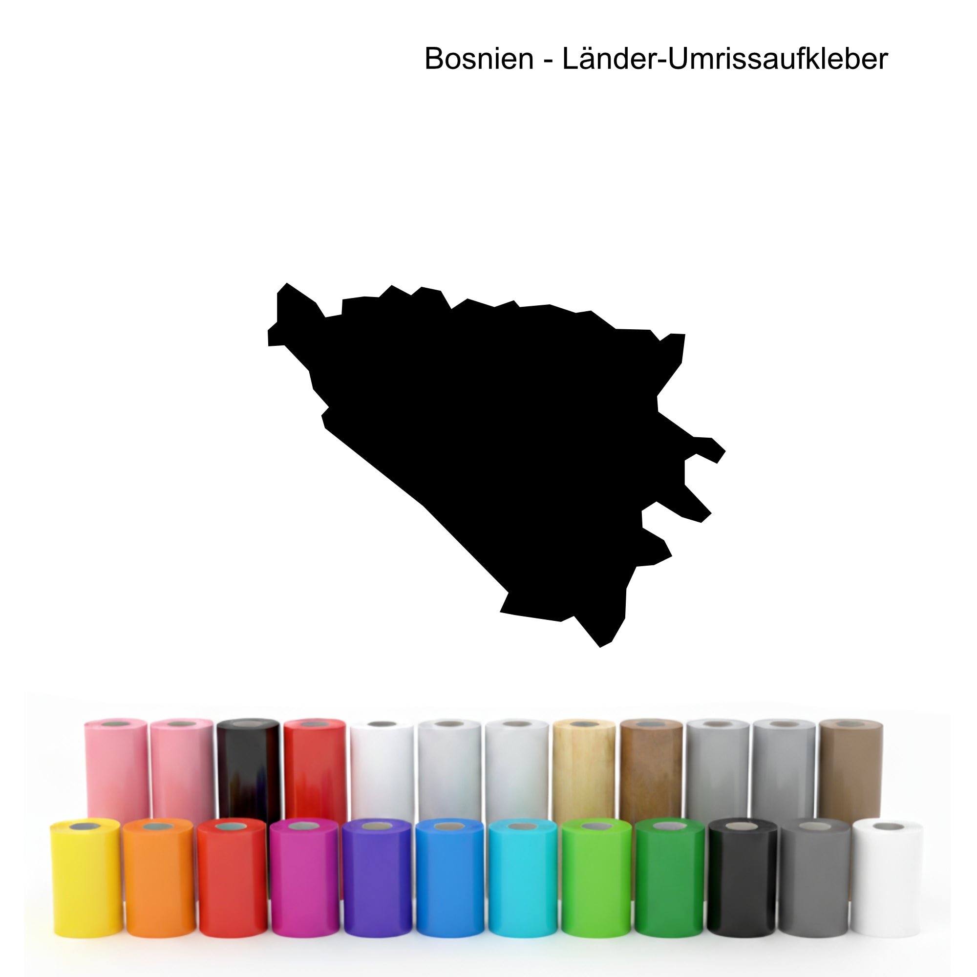 Länder-Umrissaufkleber – freistehender Plotaufkleber | 18cm groß - DaliDesign