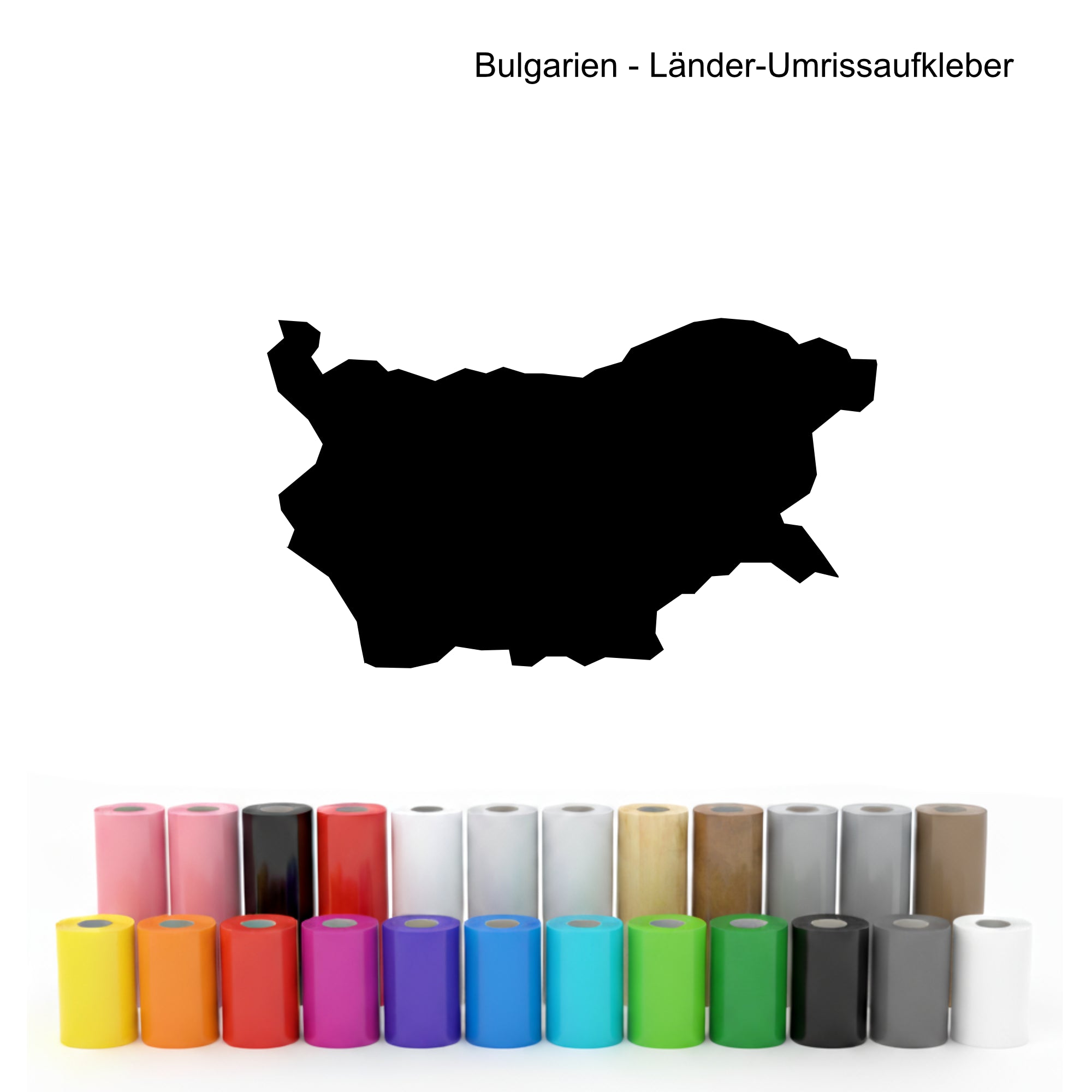 Länder-Umrissaufkleber – freistehender Plotaufkleber | 18cm groß - DaliDesign