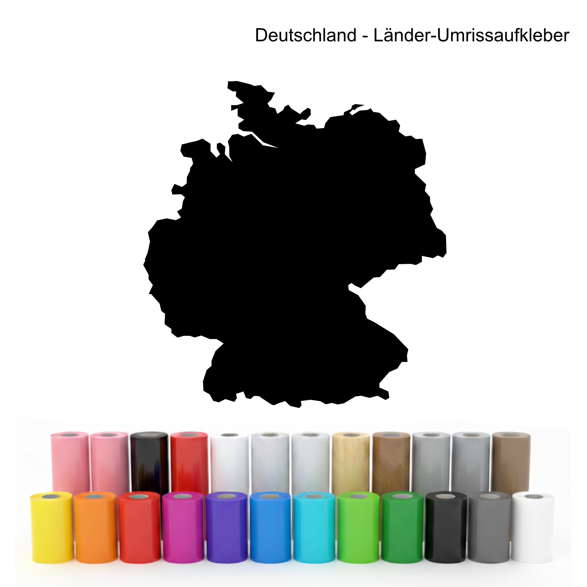 Länder-Umrissaufkleber – freistehender Plotaufkleber | 18cm groß - DaliDesign