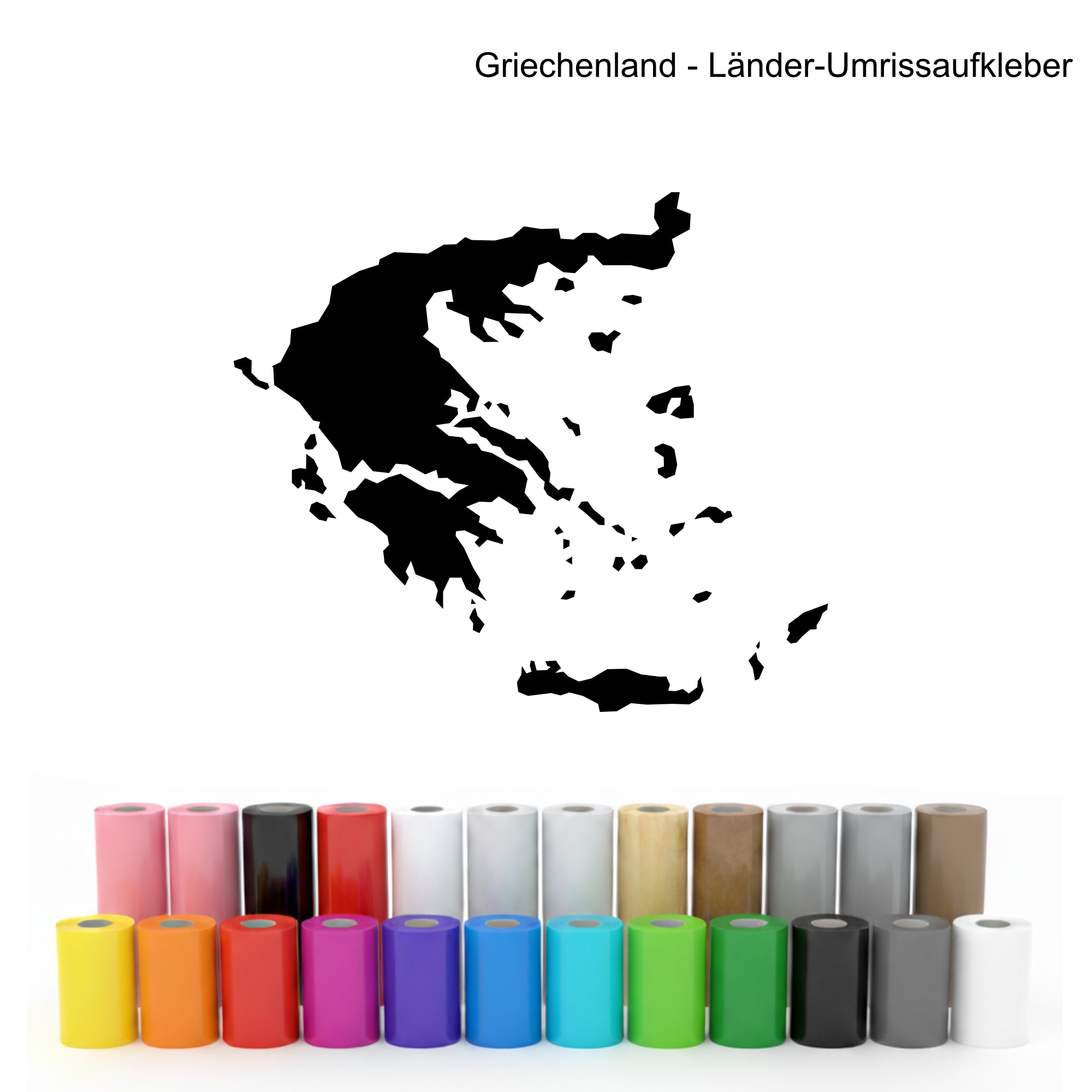 Länder-Umrissaufkleber – freistehender Plotaufkleber | 18cm groß - DaliDesign