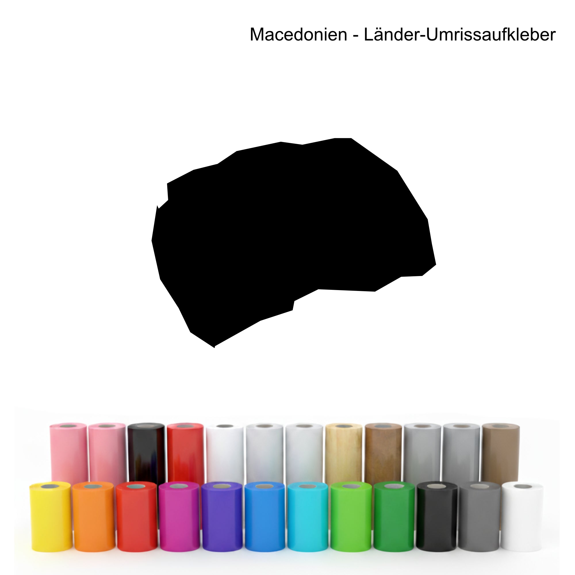 Länder-Umrissaufkleber – freistehender Plotaufkleber | 18cm groß - DaliDesign