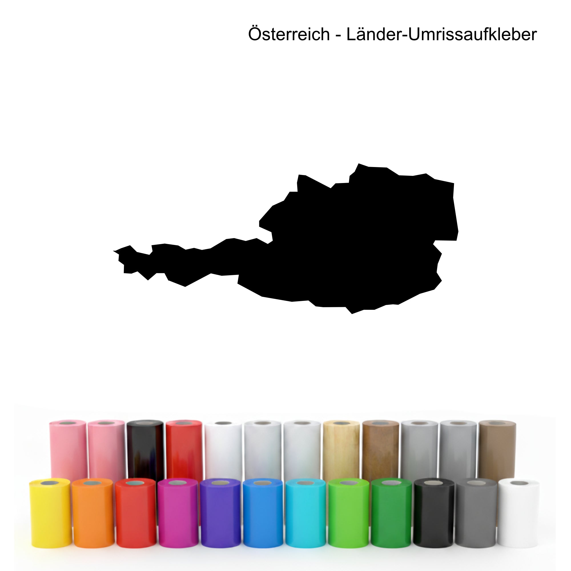 Länder-Umrissaufkleber – freistehender Plotaufkleber | 18cm groß - DaliDesign