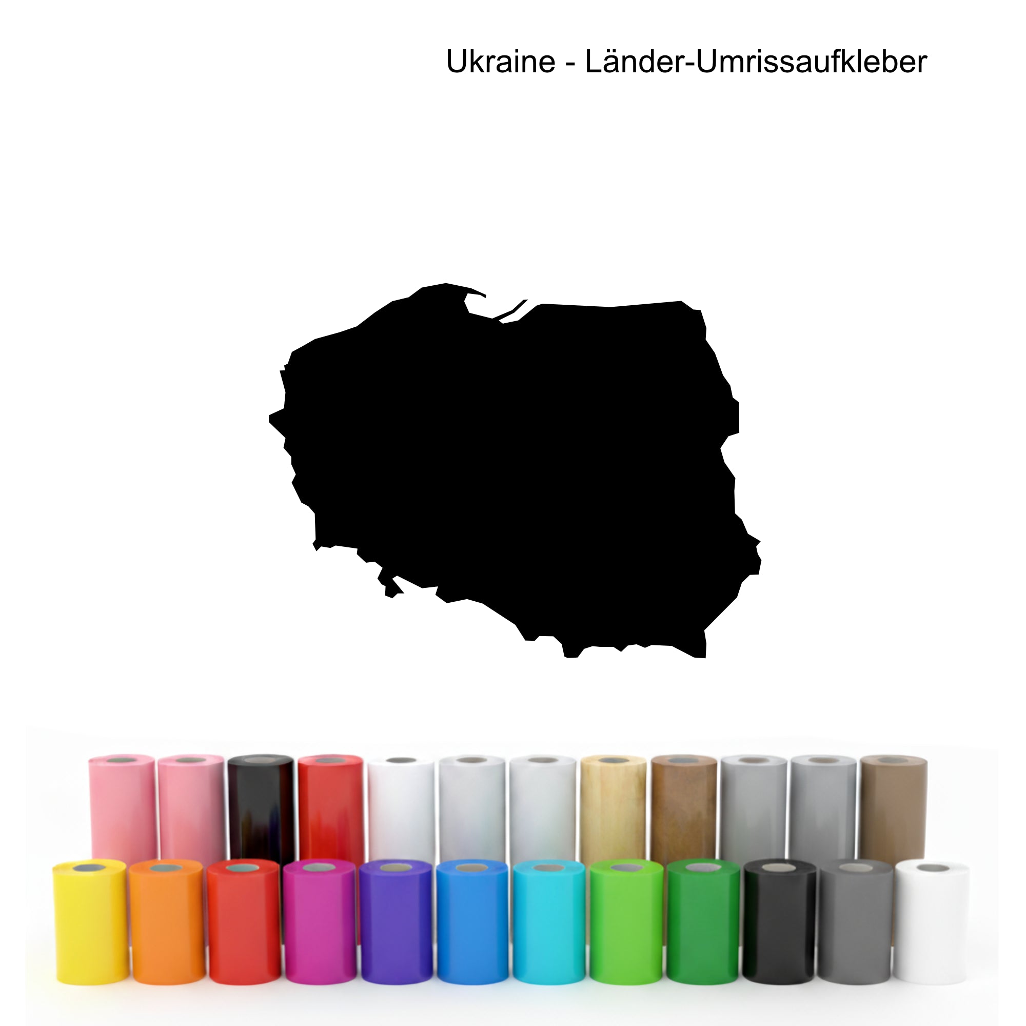 Länder-Umrissaufkleber – freistehender Plotaufkleber | 18cm groß - DaliDesign