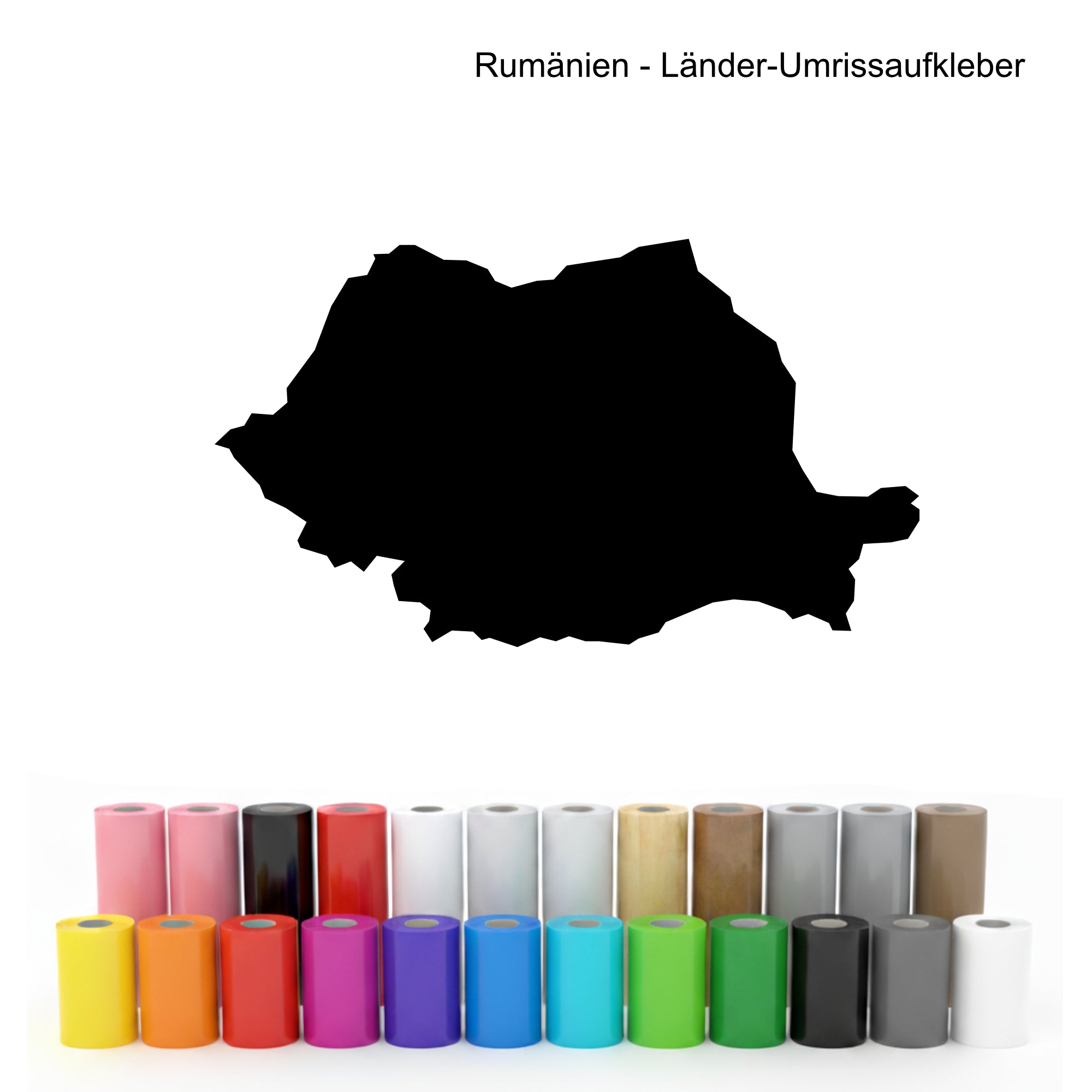 Länder-Umrissaufkleber – freistehender Plotaufkleber | 18cm groß - DaliDesign