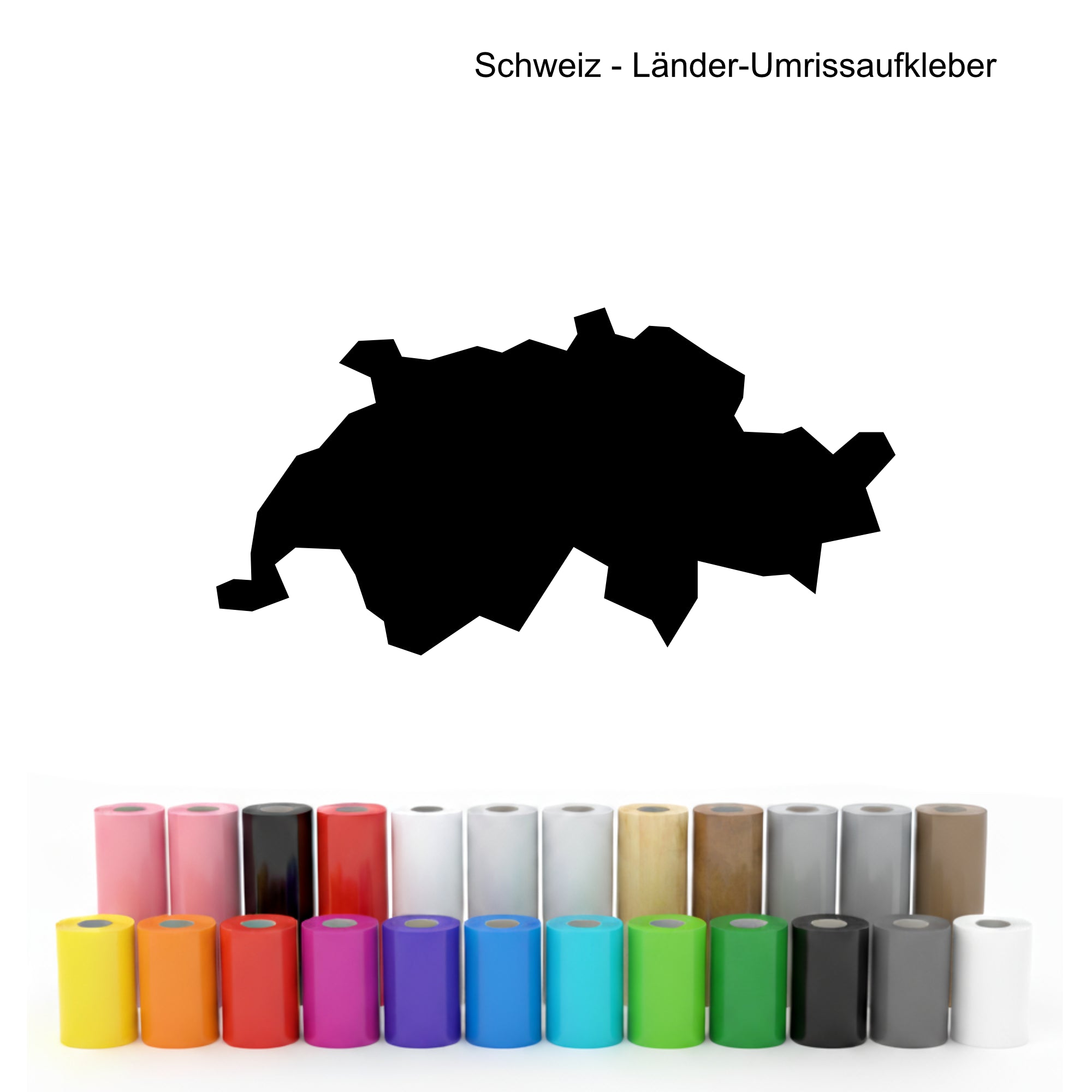 Länder-Umrissaufkleber – freistehender Plotaufkleber | 18cm groß - DaliDesign