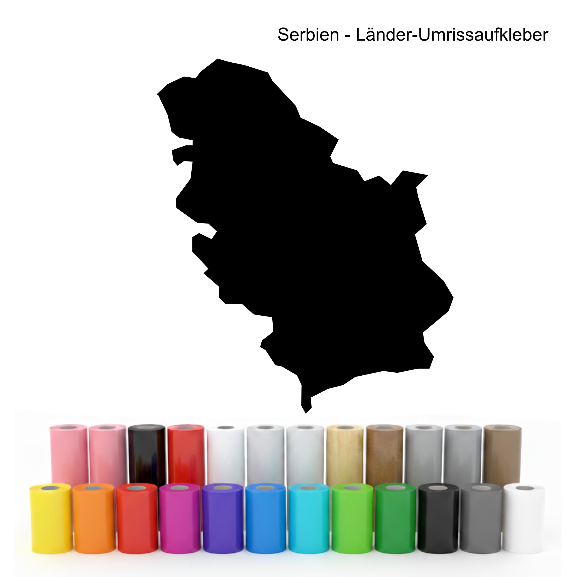 Länder-Umrissaufkleber – freistehender Plotaufkleber | 18cm groß - DaliDesign