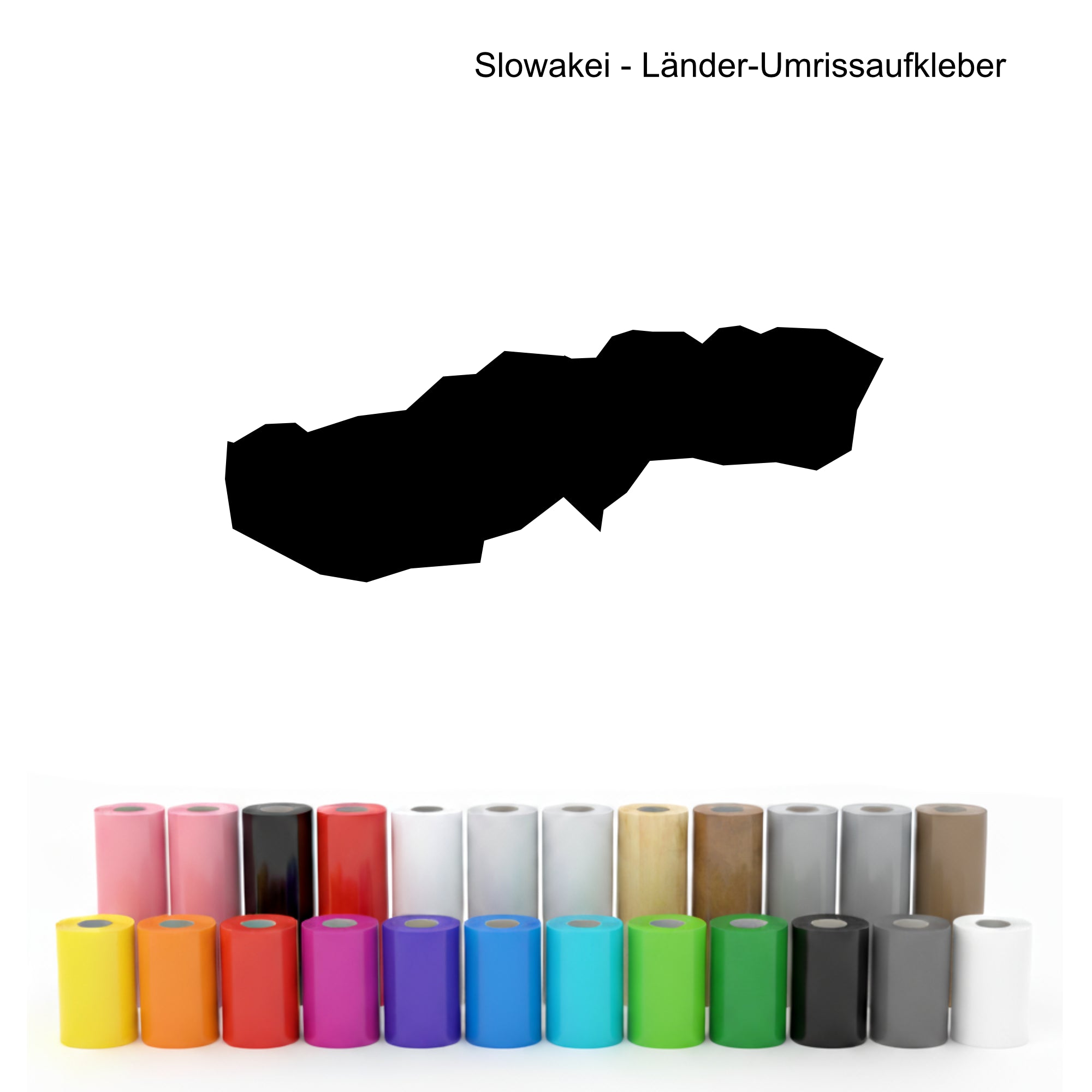 Länder-Umrissaufkleber – freistehender Plotaufkleber | 18cm groß - DaliDesign