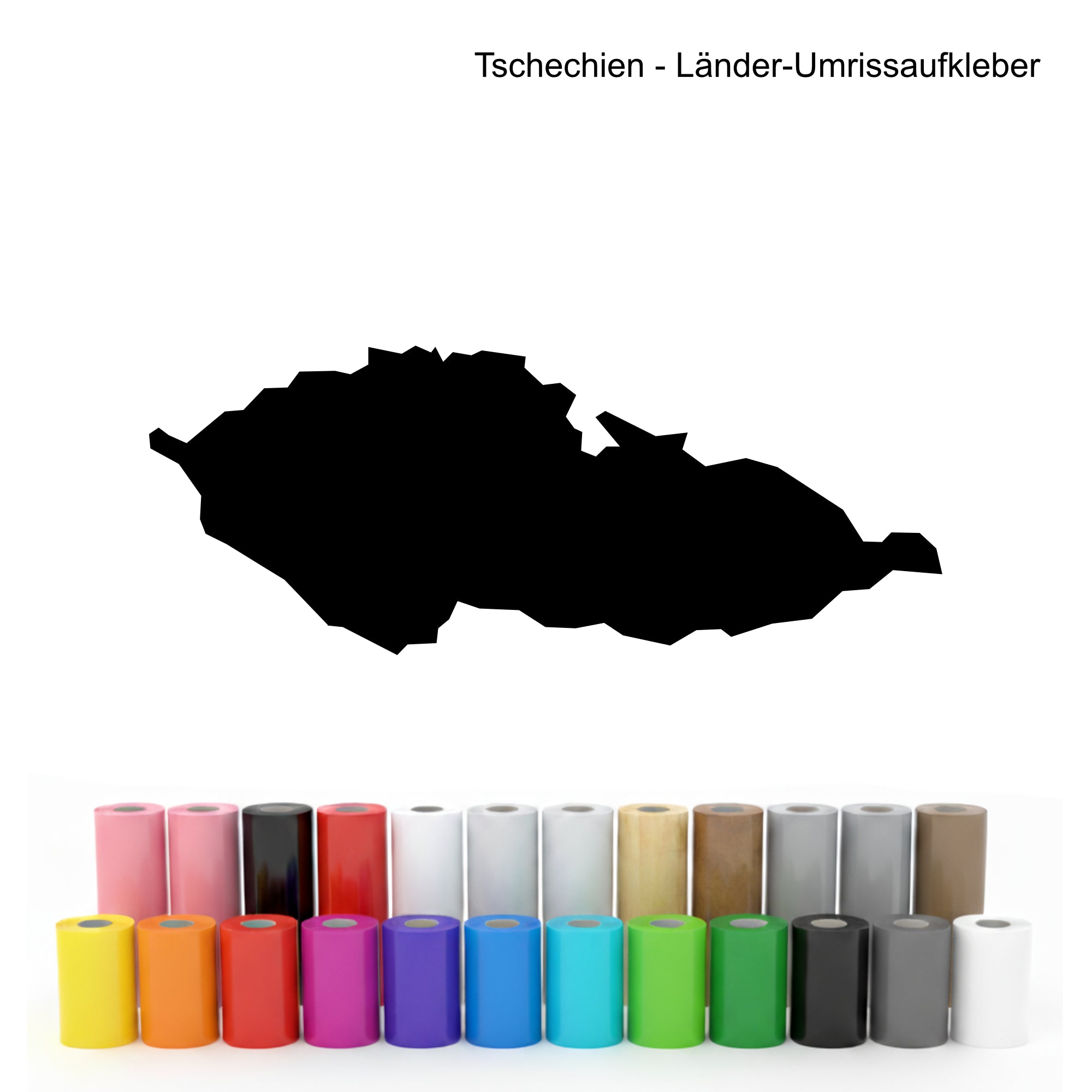 Länder-Umrissaufkleber – freistehender Plotaufkleber | 18cm groß - DaliDesign