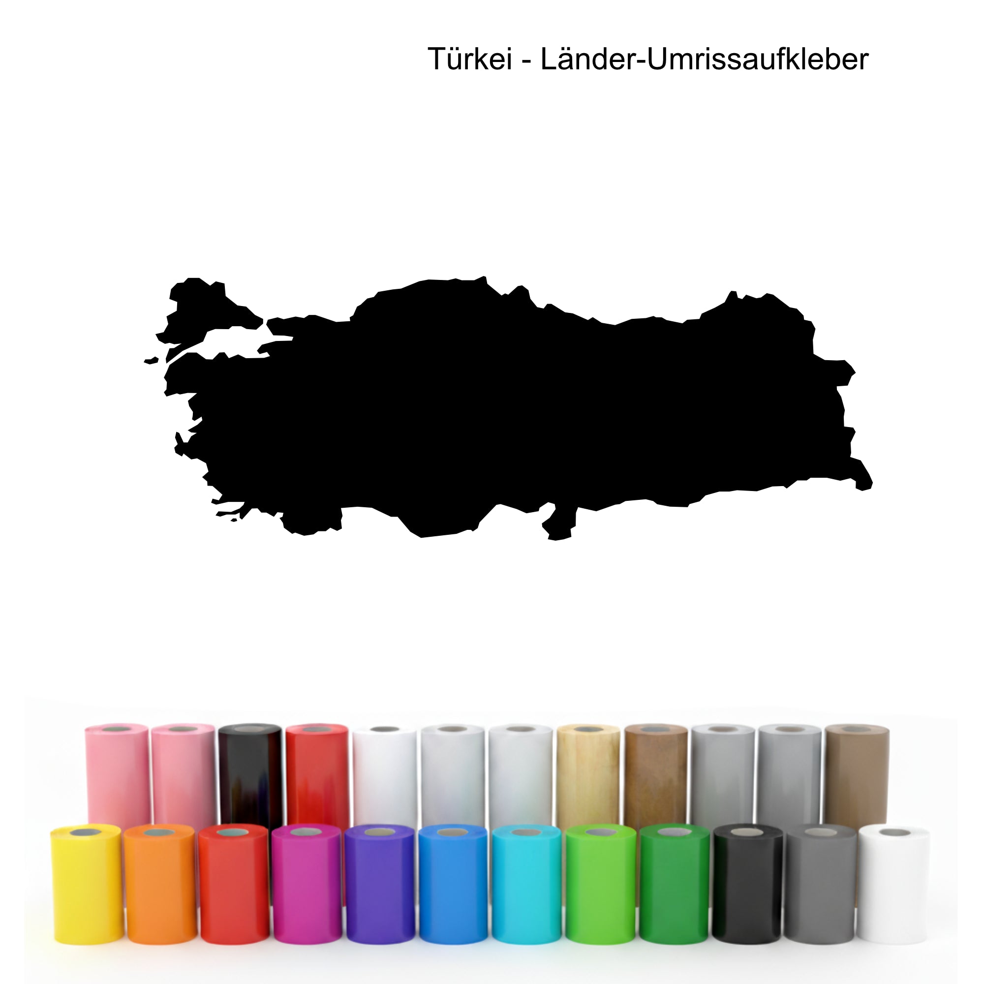 Länder-Umrissaufkleber – freistehender Plotaufkleber | 18cm groß - DaliDesign