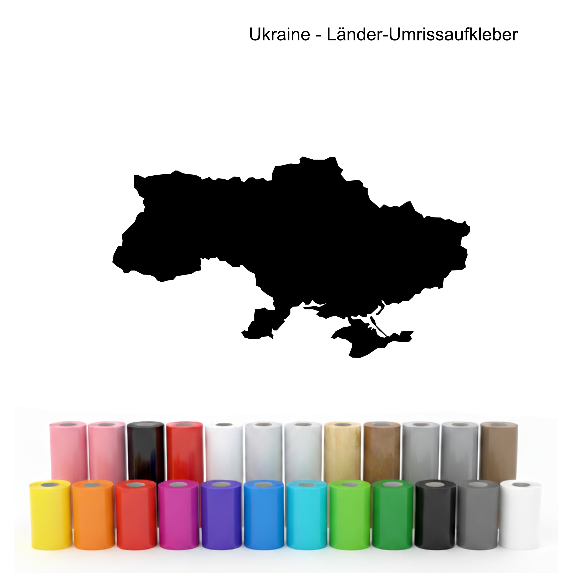 Länder-Umrissaufkleber – freistehender Plotaufkleber | 18cm groß - DaliDesign