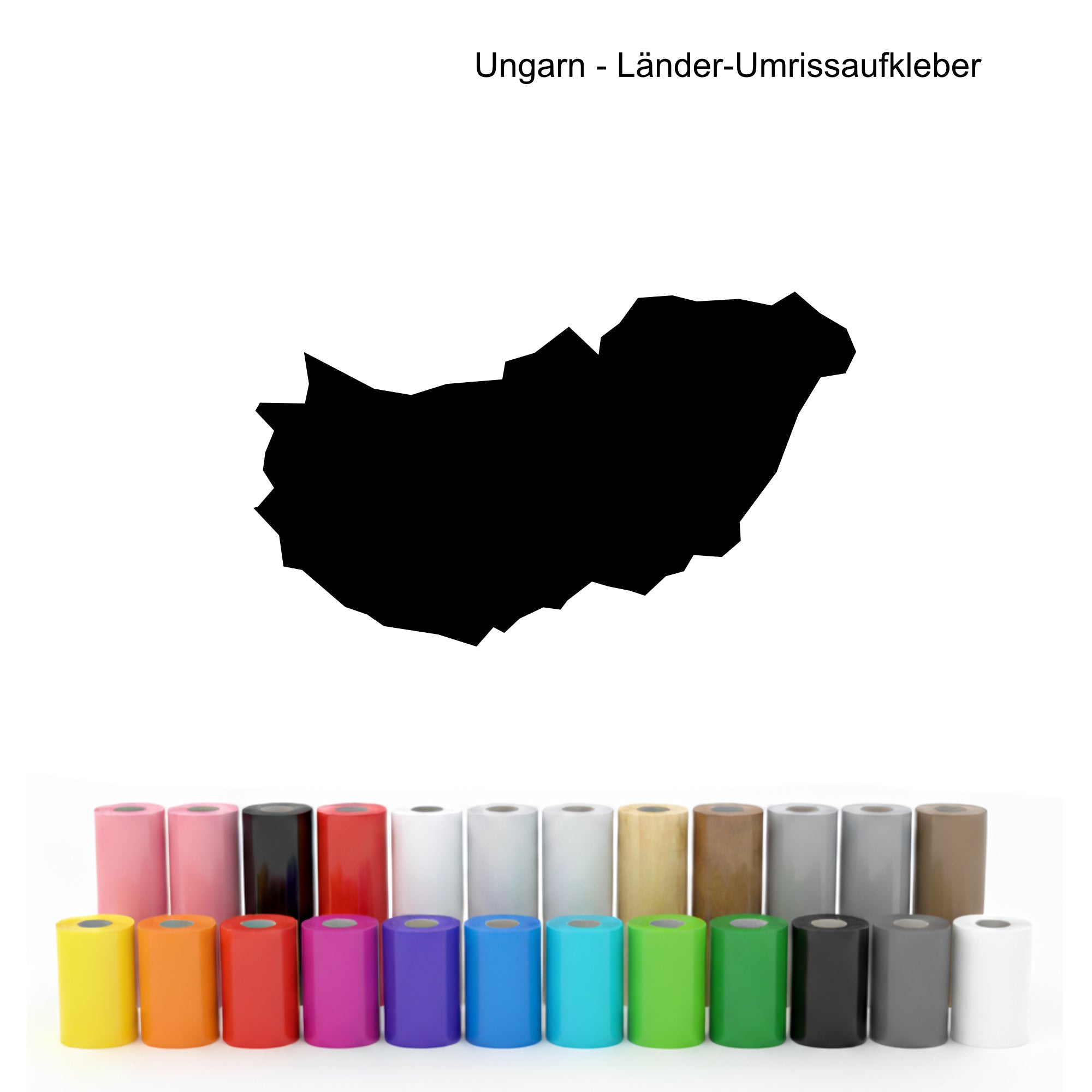 Länder-Umrissaufkleber – freistehender Plotaufkleber | 18cm groß - DaliDesign